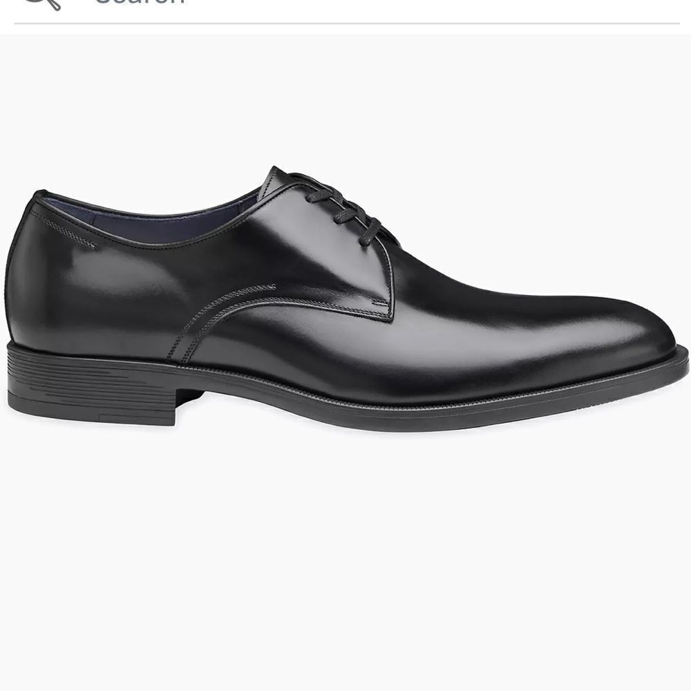 JM collection flinch black calf skin leather lace up oxford men’s dress shoes - Picture 5 of 13